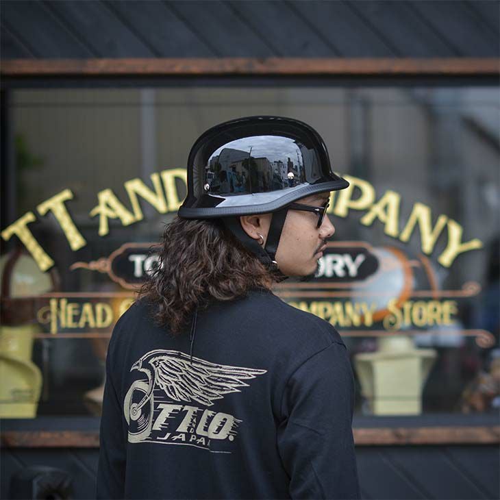 USAジャーマン ハーフヘルメットXL/XXL TT&CO. 公道使用不可 USAジャーマン ハーフヘルメット S M/L XL/XXL TT&CO