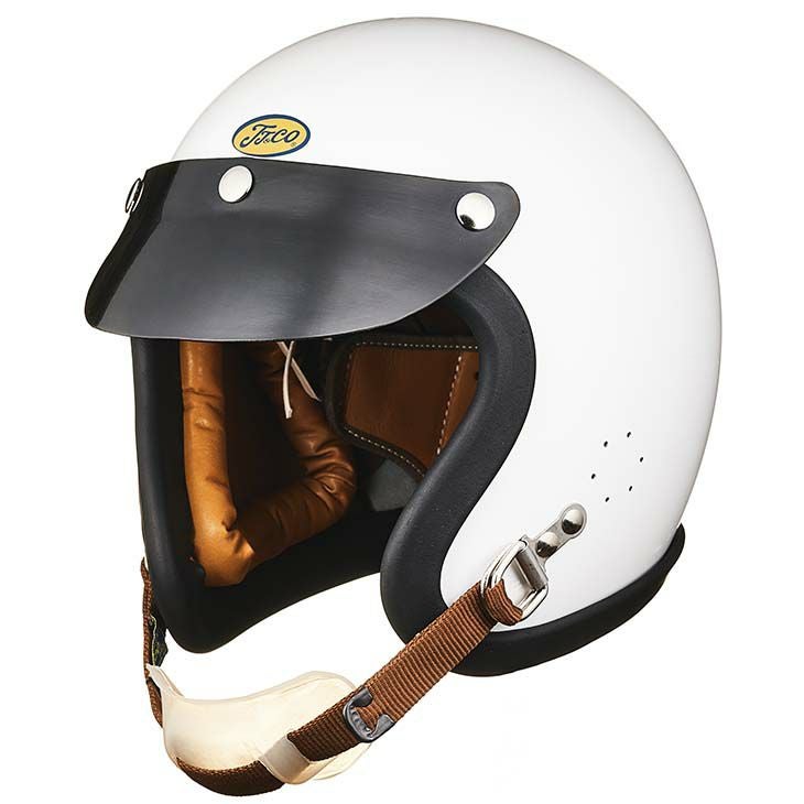 TT&CO. レジスタル ジェットヘルメット ホワイト Sシェル
