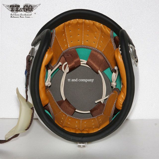 TT&CO. レジスタル ジェットヘルメット ホワイト Sシェル TT&CO. レジスタル ジェットヘルメット ホワイト Sシェル