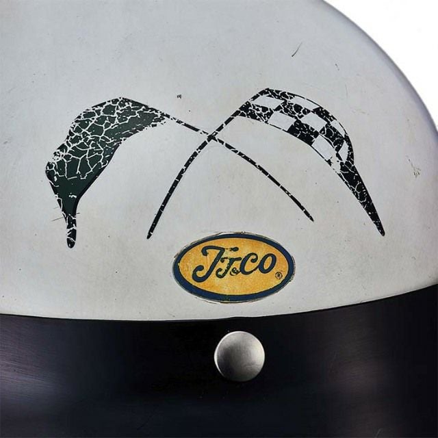 TT&CO. レジスタル ジェットヘルメット ホワイト エイジング加工