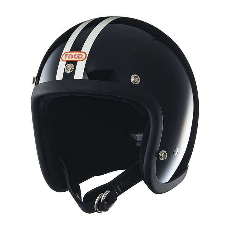 TT&CO. スーパーマグナム スモールジェットヘルメット TT&CO. スーパーマグナム 2ラインズ ブラック スモールジェットヘルメット
