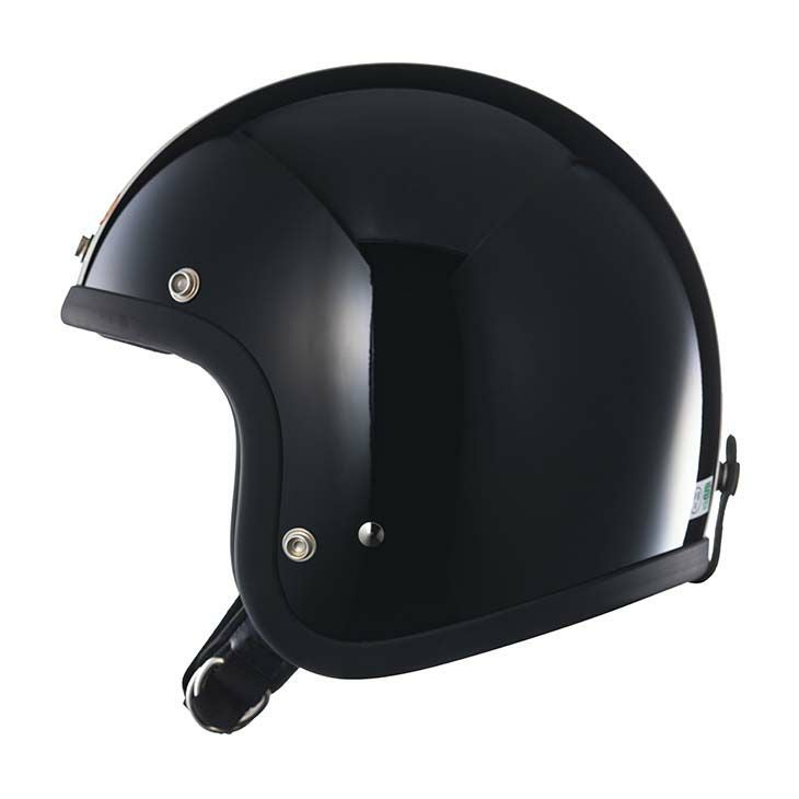 TT&CO. スーパーマグナム 2ラインズ ブラック スモールジェットヘルメット