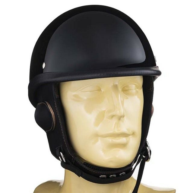 TT&CO.オリジナルハーフヘルメット専用 本革イヤーマフ 試し取り付けのみ 本革 イヤーマフ ブラック | tt and company
