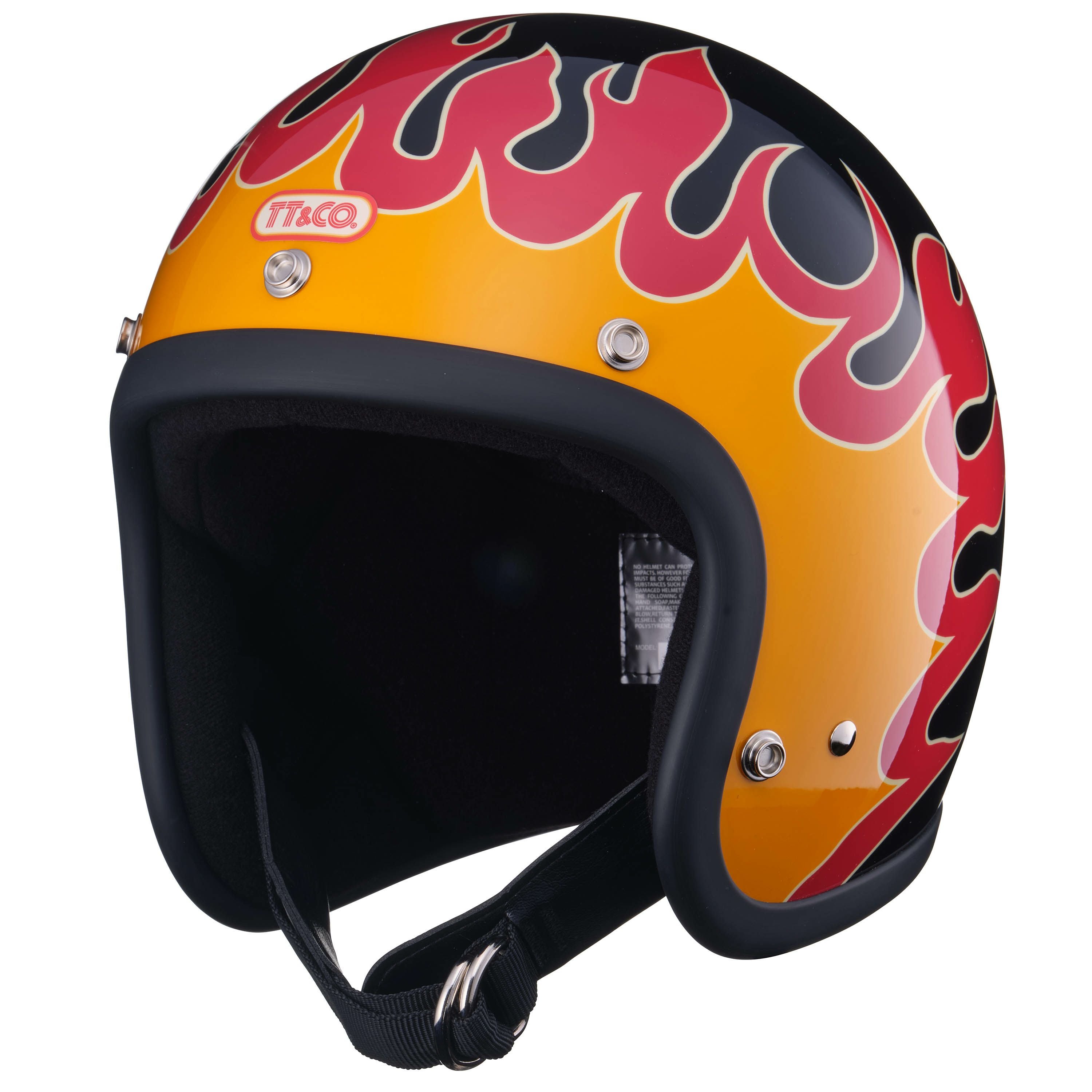 ファイヤージェットヘルメット TT&CO. スーパーマグナム VD-ファイヤー ブラック スモールジェット