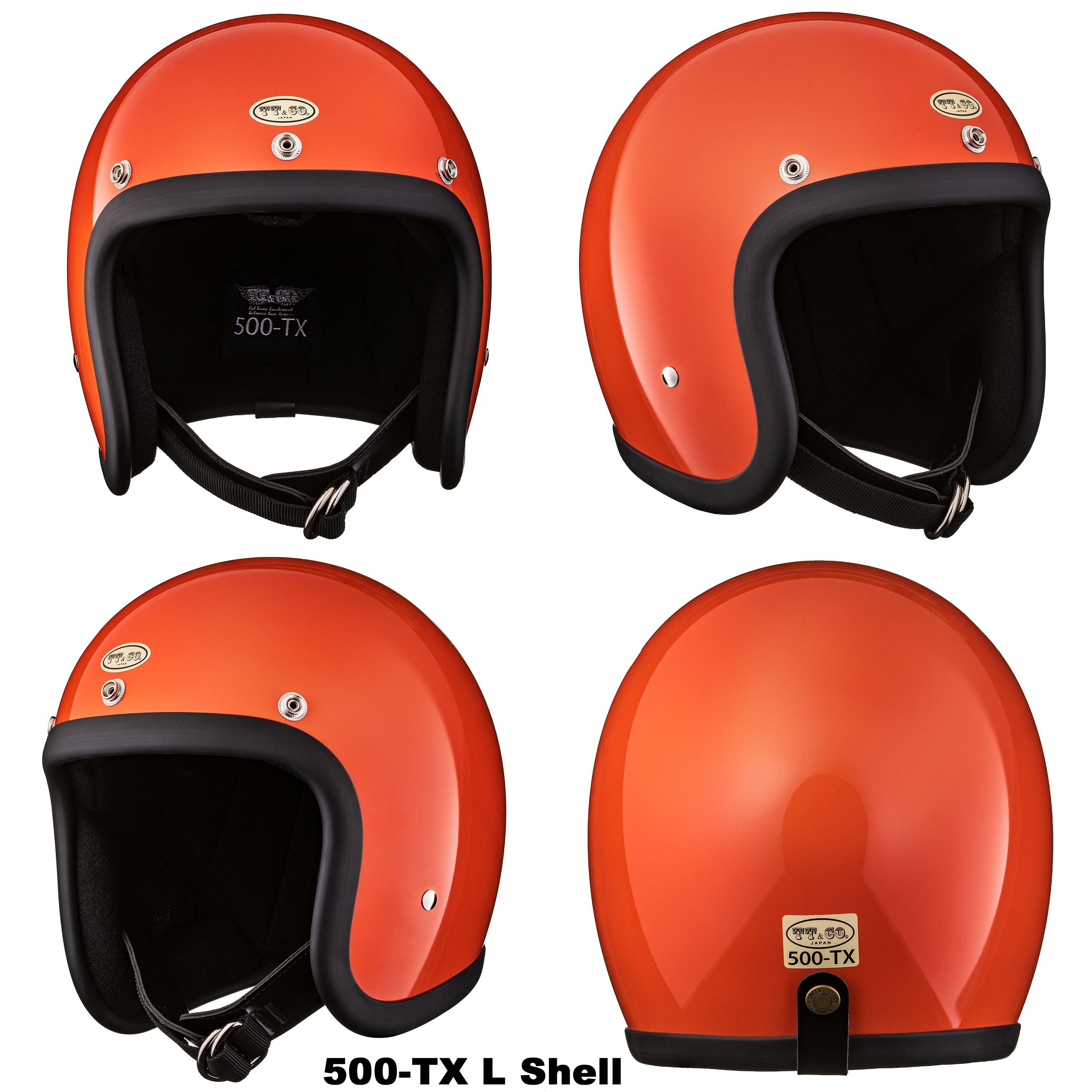 tt&co 500TXタイプ  ヘルメットLサイズ TT&CO. 500-TX スタンダード オレンジ