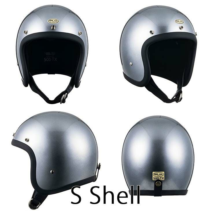 BELL ジェットヘルメット 500-TX シルバー M バイザー付き TT&CO. 500-TX スタンダード シルバーメタリック