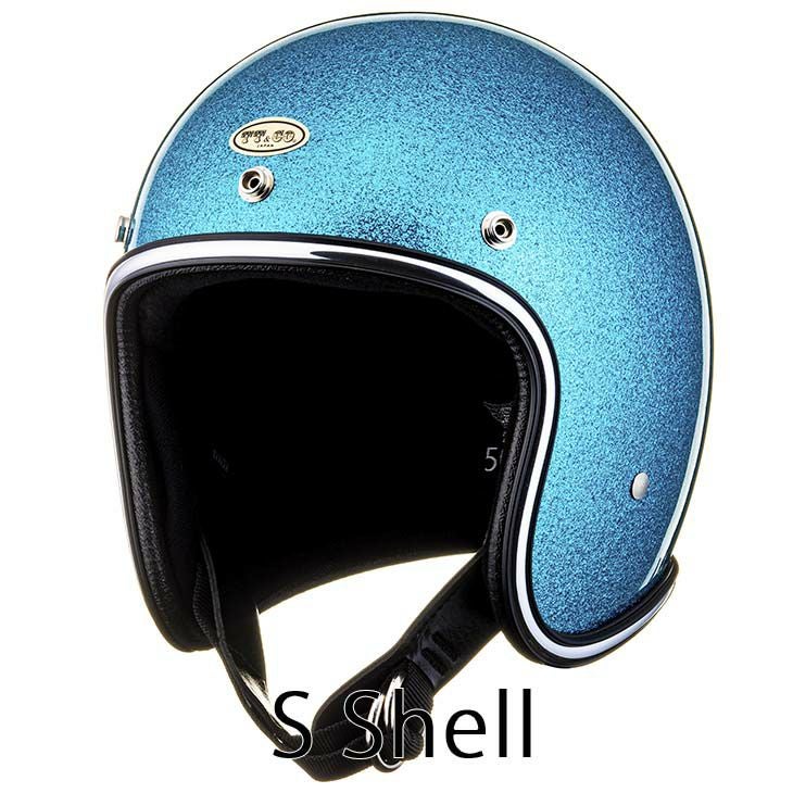 500-TX メタリックブルー ジェットヘルメット tt&co TT&CO. 500-TX ギンギラセブンティーズ ライトブルー
