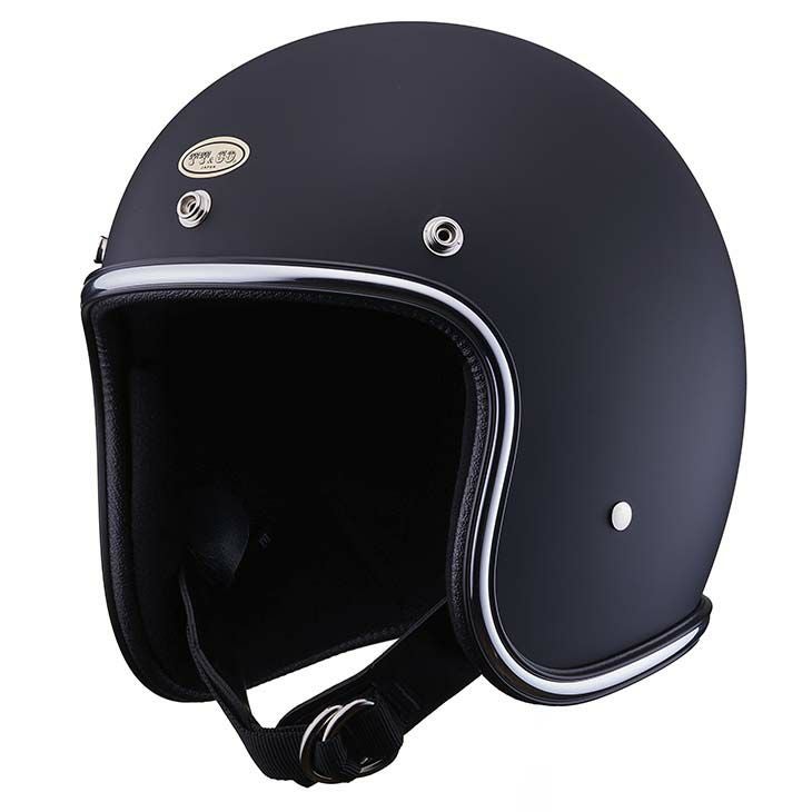 500-TX TT&CO 黒 ジェットヘルメット TT&CO. 500-TX クロームトリム マットブラック