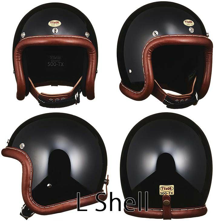 モーターサイクル ゼンゲン Kco オリジナル レザー ヘルメット ブラウン　キャメル TT&CO. 500-TX ヴィンテージレザートリム ブラウンレザー ブラック