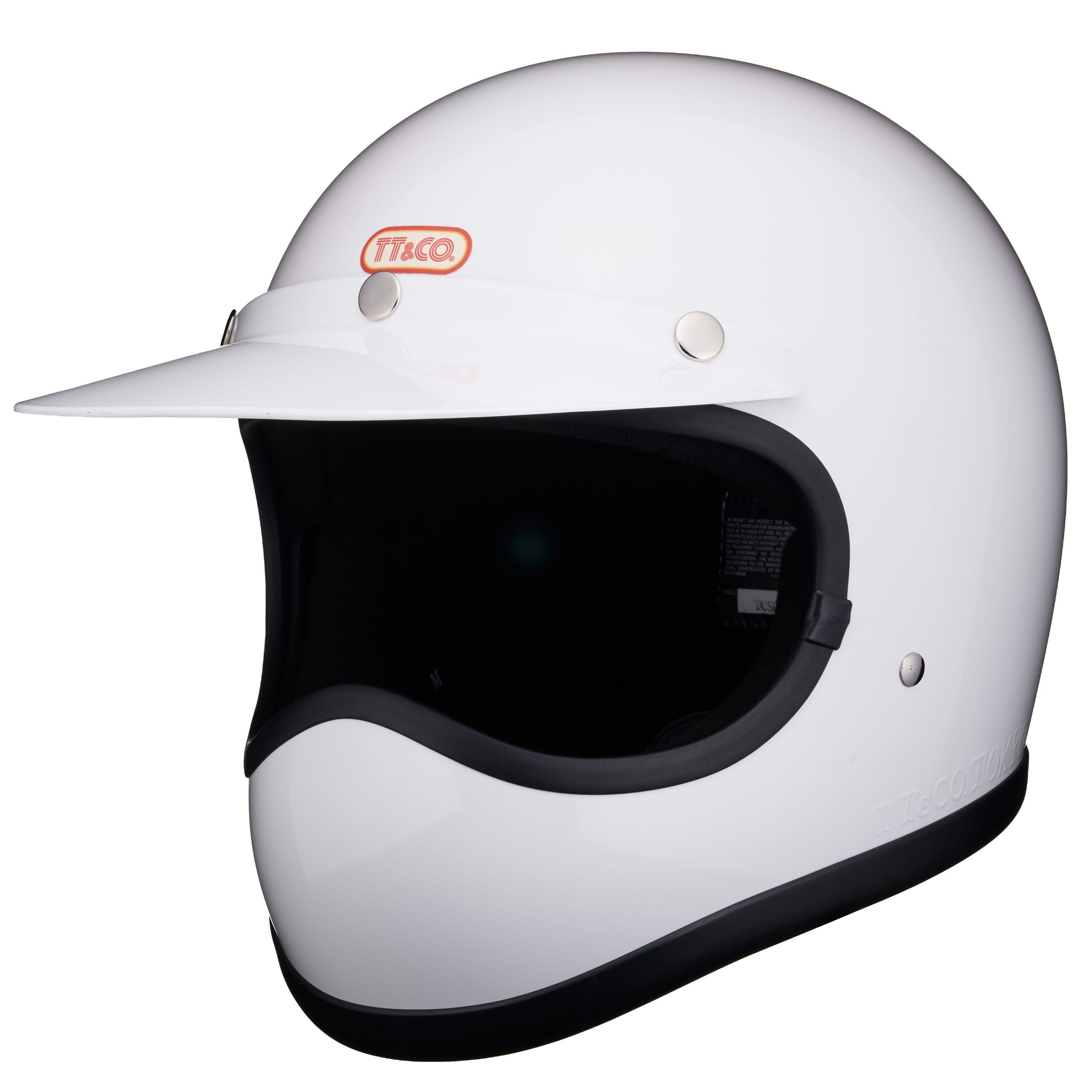 TT＆COトゥーカッターヘルメット M/L ホワイト ミラーゴーグル バイザー TT&CO. トゥーカッター 専用バイザー ホワイト OFFICIAL WEBSITE