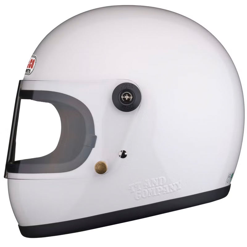 ​良品！TT&CO.トンプソン SG/DOT規格 白 シールド付)BELLスター TT&CO. スター SG/DOT スタンダード ホワイト シールド付き