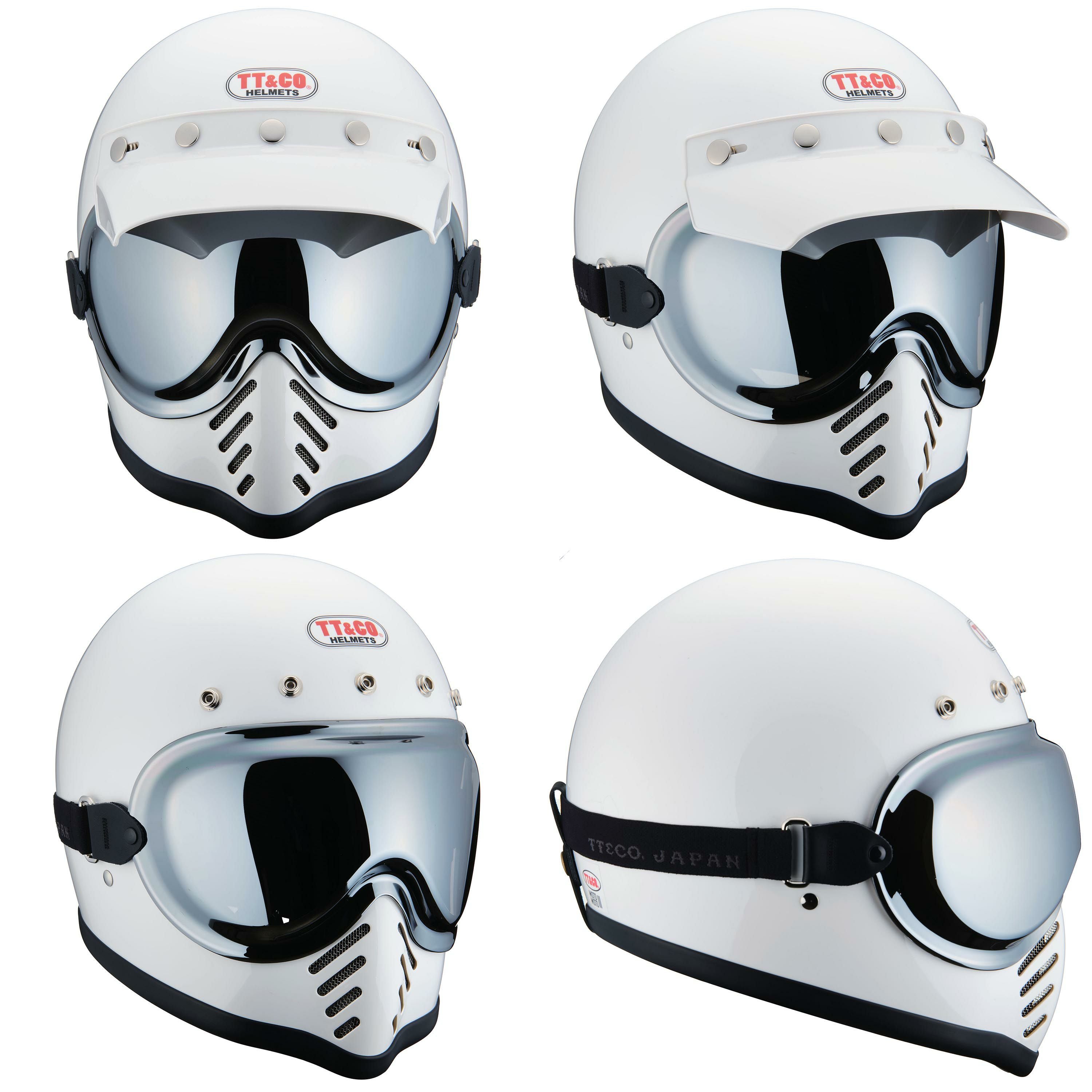 TT&CO. モトモト3 専用ゴーグル スモークミラー 新品未使用 TT&CO. モトモト3 SG/DOT ブラック 専用ゴーグルセット